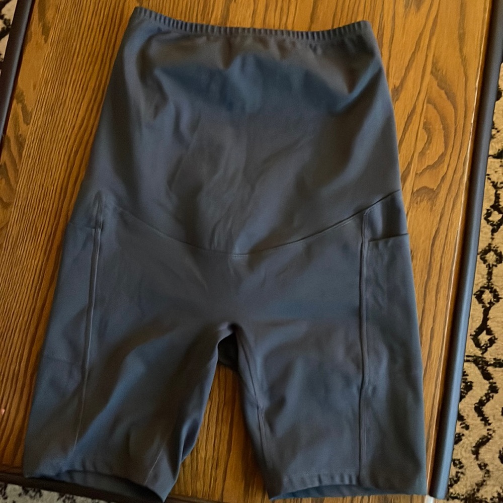 Maternity high waisted biker shorts